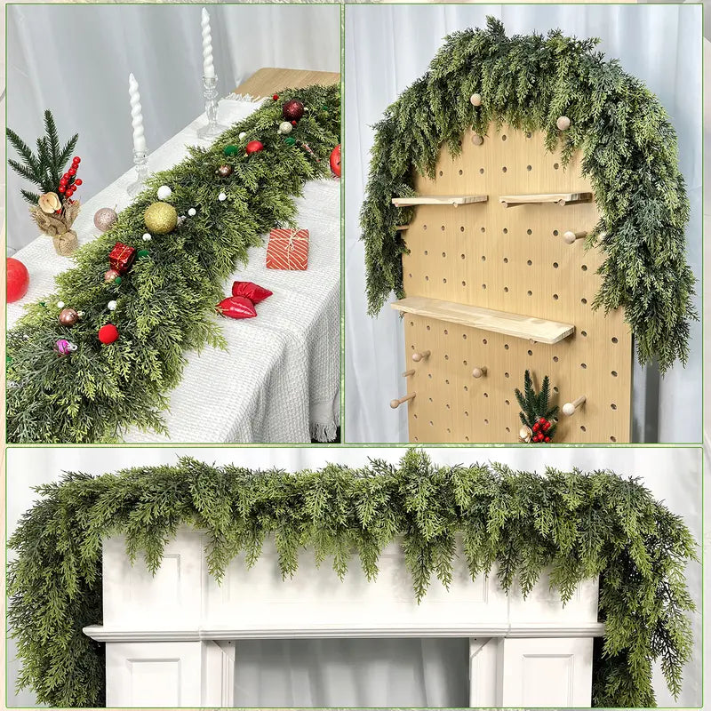 Wellisor™ Cedar Garlands- Lifelike Greenery That Transforms Any Space