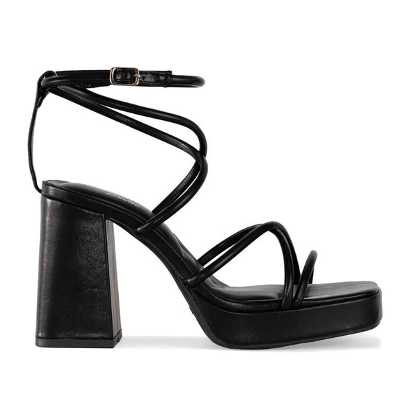 Women’s Square Toe Ankle Strap Platform Block Heels