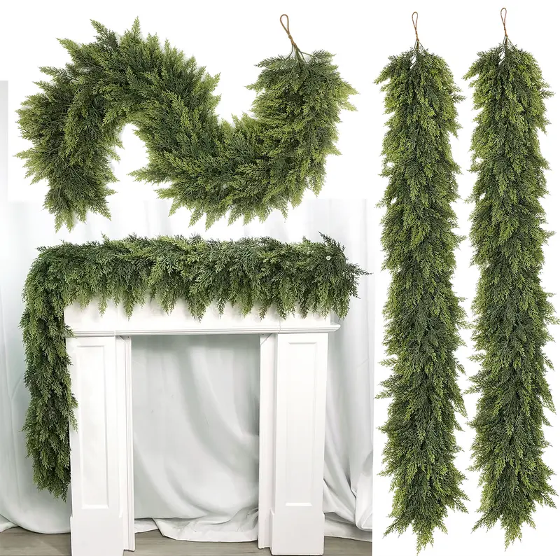 Wellisor™ Cedar Garlands- Lifelike Greenery That Transforms Any Space