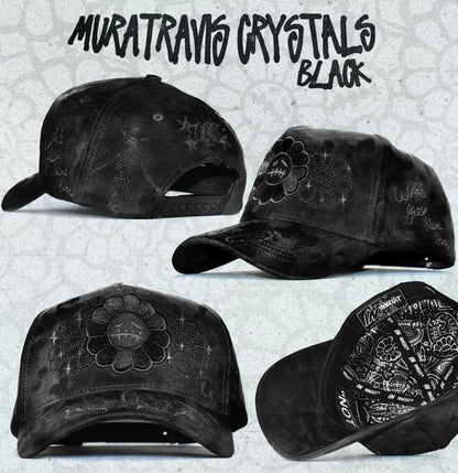 Fashionable baseball cap with daisy smiley face pattern