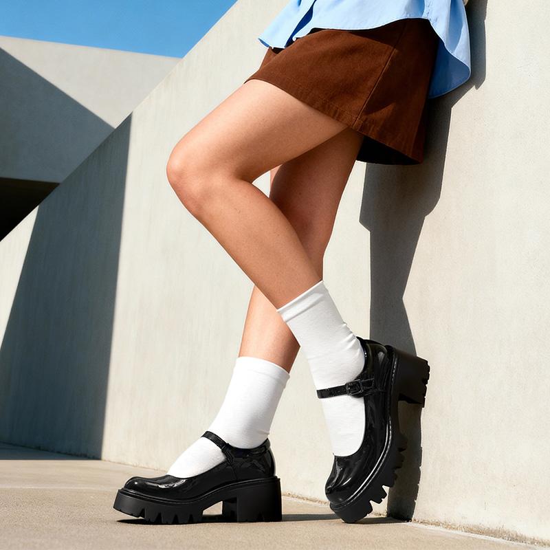 Retro Mary Jane Platform Shoes