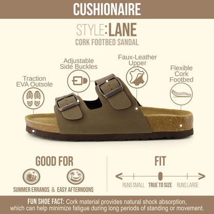 Cork Footbed Sandals – Double Buckle Slides