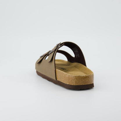 Cork Footbed Sandals – Double Buckle Slides