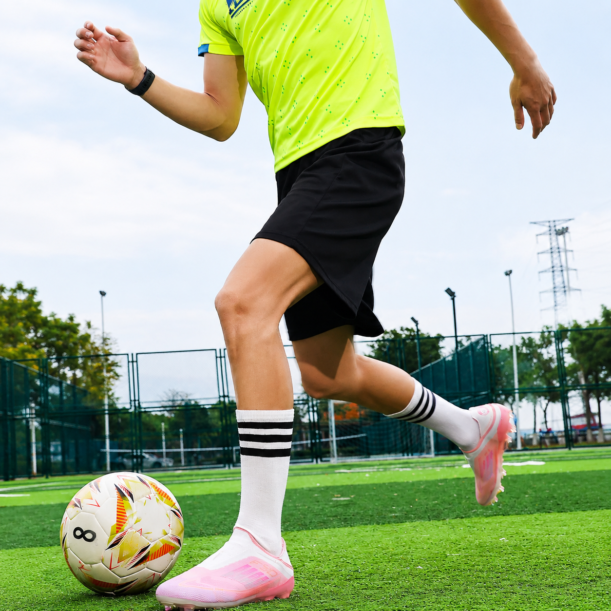 Men's Football Boots TF Indoor Soccer Shoes Lightweight Breathable