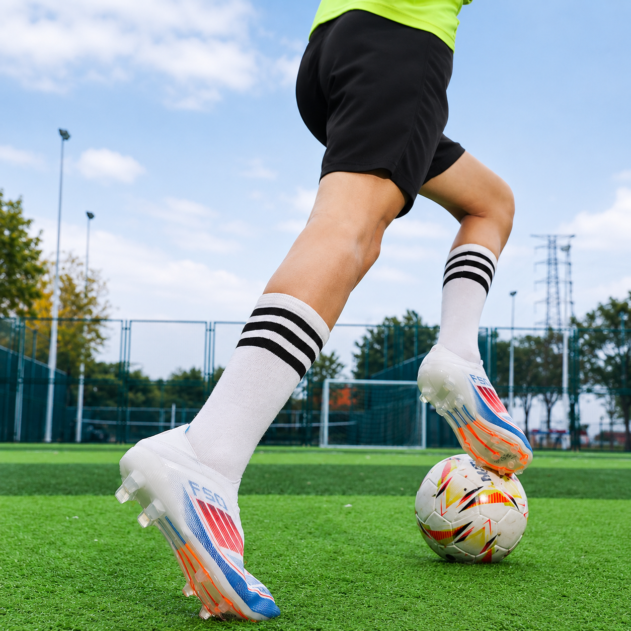 Men's Football Boots TF Indoor Soccer Shoes Lightweight Breathable