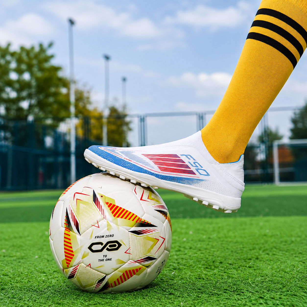 Men's Football Boots TF Indoor Soccer Shoes Lightweight Breathable