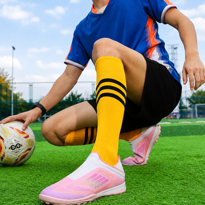 Men's Football Boots TF Indoor Soccer Shoes Lightweight Breathable