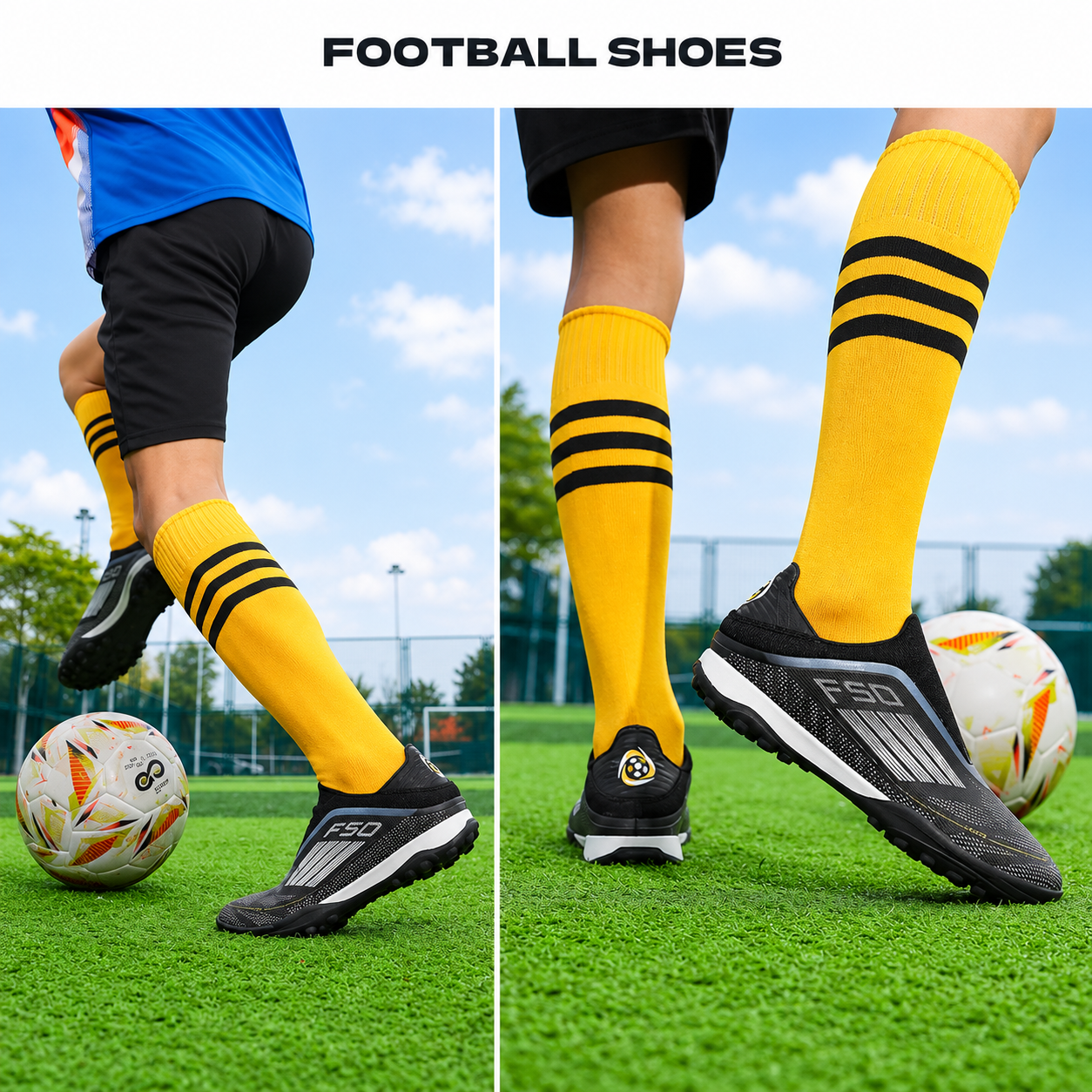 Men's Football Boots TF Indoor Soccer Shoes Lightweight Breathable