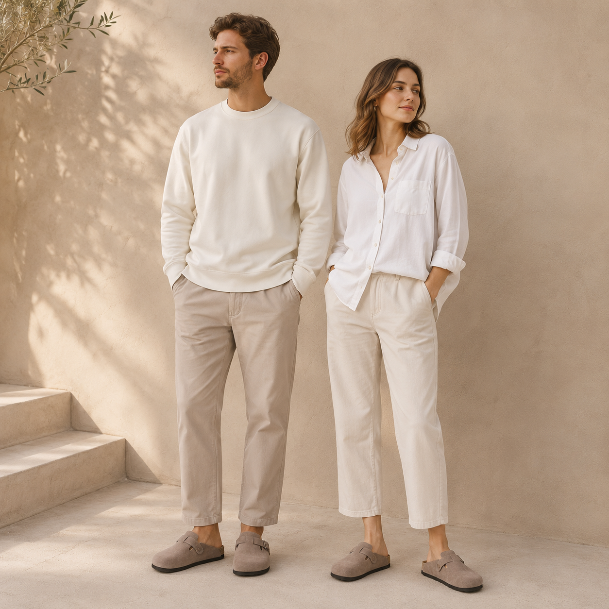 Unisex Suede Clogs with Cork Footbed & Arch Support