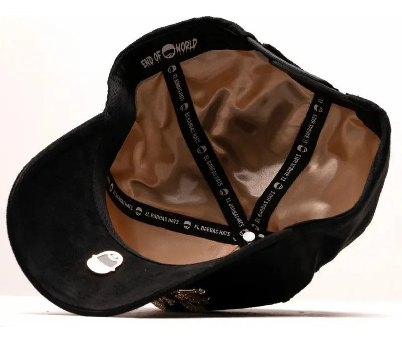 Barbas Hats Cap – Skull 24k Rose Gold Full Set Original Black Unique SkullBarbas Hats Cap – Skull 24k Rose Gold Full Set Original Black Unique Skull