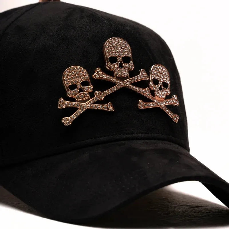Barbas Hats Cap – Skull 24k Rose Gold Full Set Original Black Unique SkullBarbas Hats Cap – Skull 24k Rose Gold Full Set Original Black Unique Skull