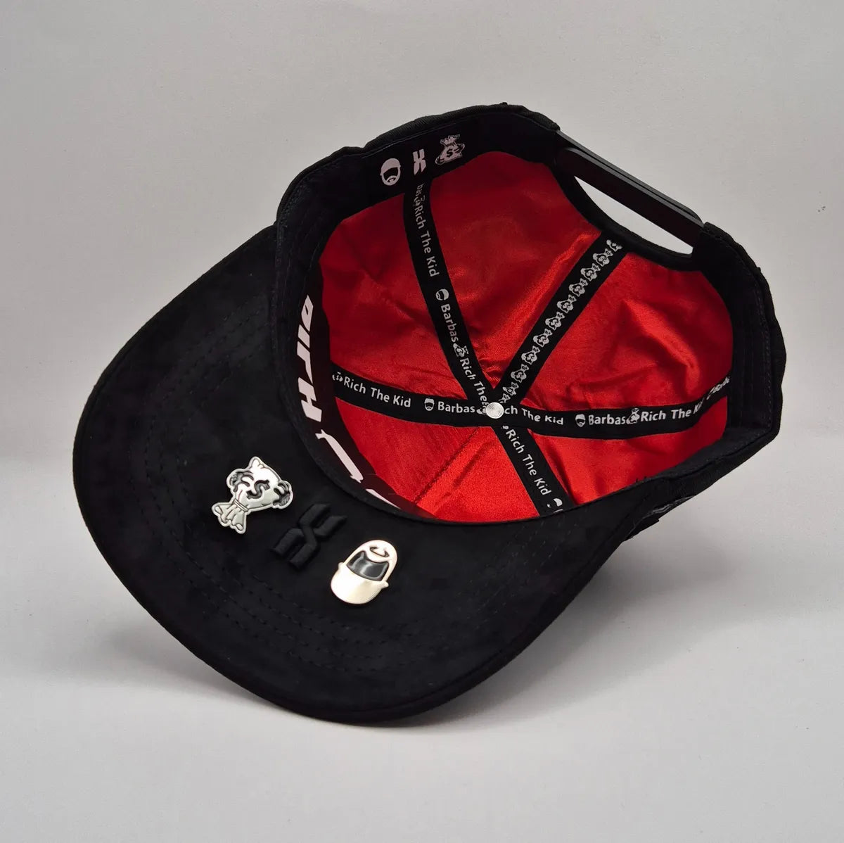 Gorra Edicion Barbas Hats Rich Forever / Chrome Calidad G5 Negro Ajustable Lisa