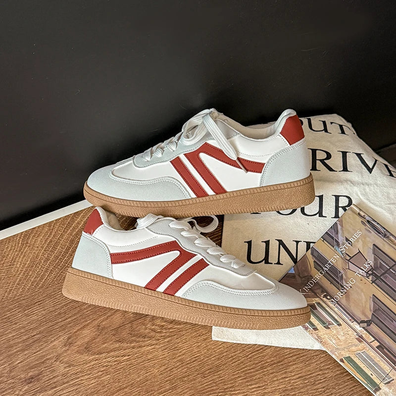 Women's Retro Suede Sneakers – Casual Breathable Shoes