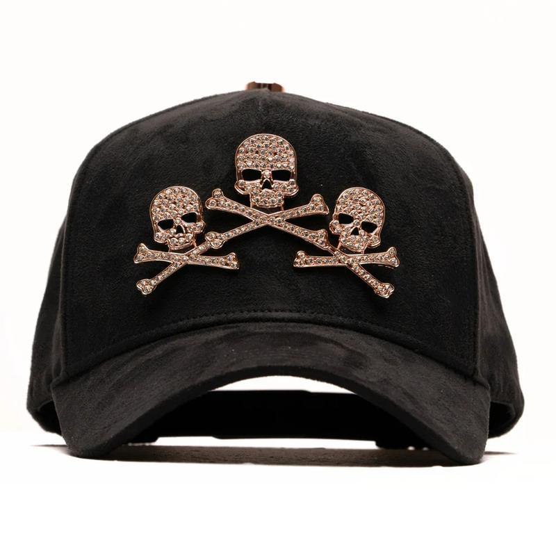 Barbas Hats Cap – Skull 24k Rose Gold Full Set Original Black Unique SkullBarbas Hats Cap – Skull 24k Rose Gold Full Set Original Black Unique Skull