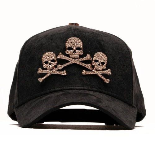 Barbas Hats Cap – Skull 24k Rose Gold Full Set Original Black Unique SkullBarbas Hats Cap – Skull 24k Rose Gold Full Set Original Black Unique Skull